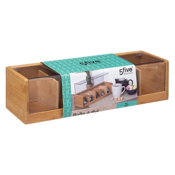Förvaringslåda med 5 Fack i Bambu Bamboo