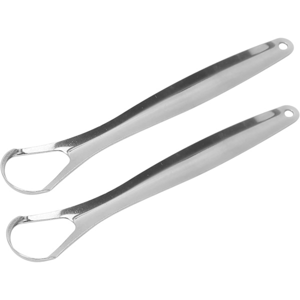 Genanvendelig tungeskraber - rustfrit stål Silver