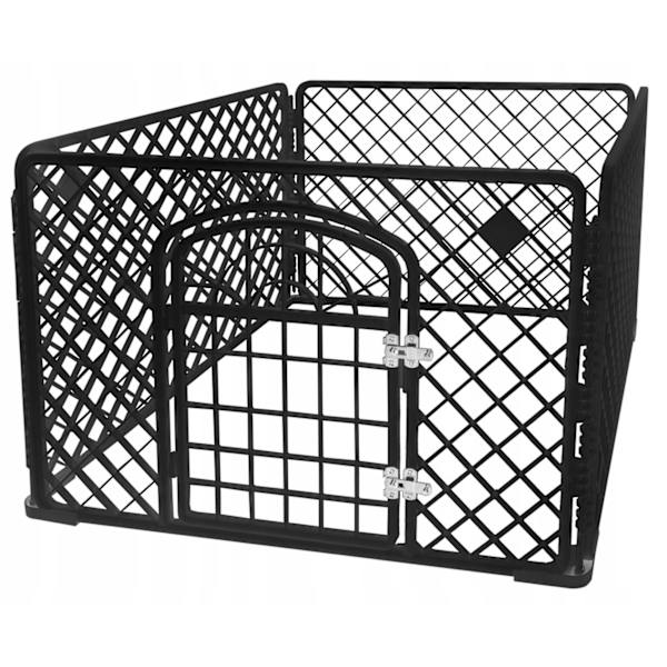 Legeplads til kæledyr - sort - 90 x 90 x 60 cm Black