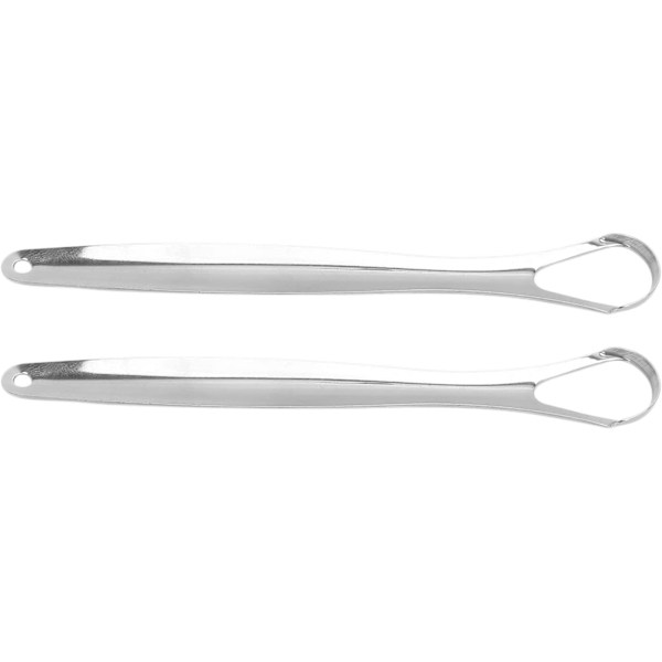 Genanvendelig tungeskraber - rustfrit stål Silver