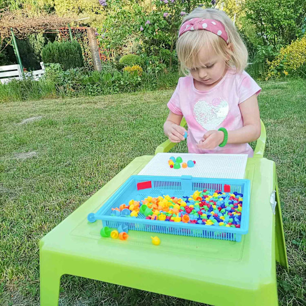 Svampepuslespil med kuffert - 296 brikker Multicolor