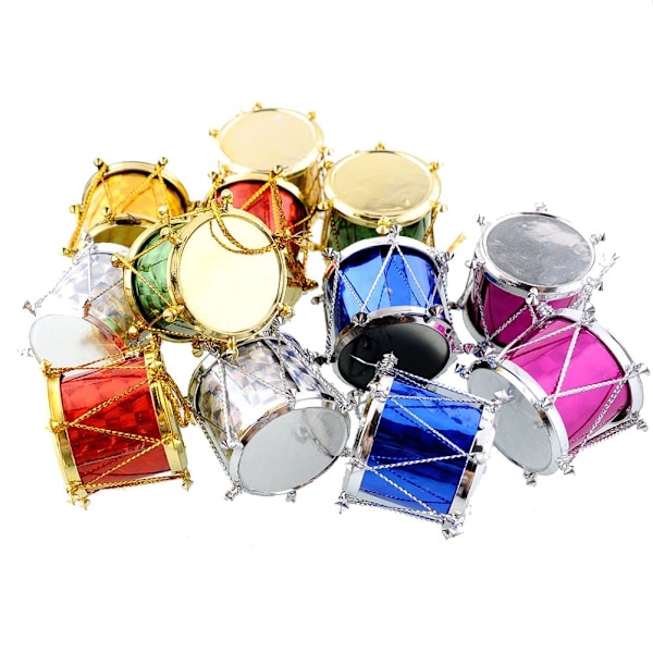 Joulukuusenkoristeet, Rummut - 12-pack Multicolor