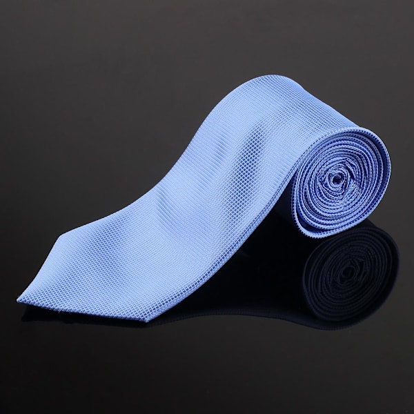 Kostym Accessoarer | Slips + Näsduk + Manschettknappar - Ljusblå multifärg one size