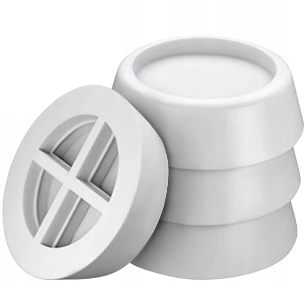 Vibrationsdæmpende beskyttelse til vaskemaskine - 4 stk White