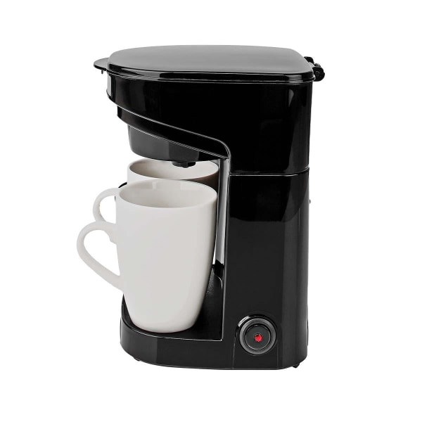 Kaffebryggare med Porslinsmuggar - 25 cl Svart