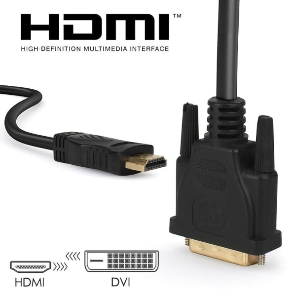 HDMI til DVI adapterkabel Black