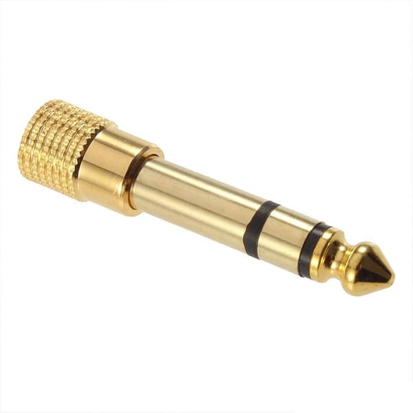 3,5mm Hona till 6,5mm Hane Adapter Guld
