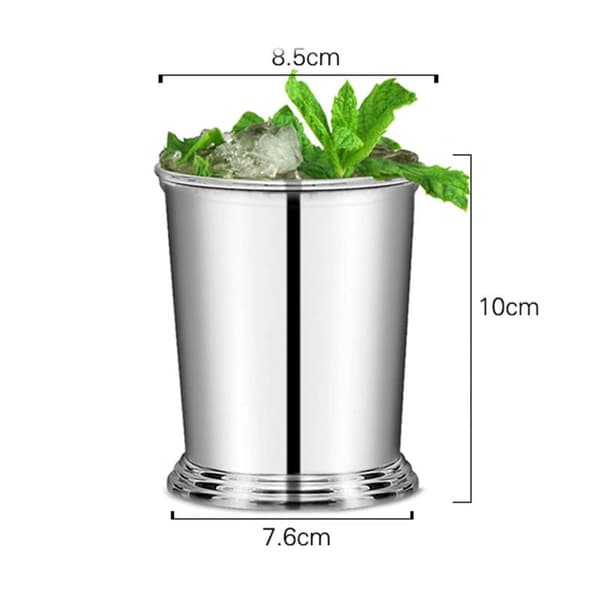 Cocktailglas af rustfrit stål - sølv - 360 ml Silver