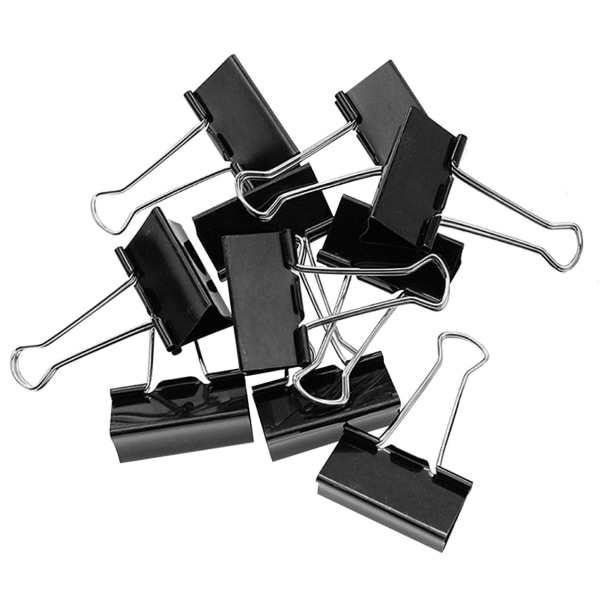 10x Paperiliittimet Metallia - 2.5 cm Black
