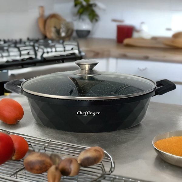 Serveringspanna 28cm - Aluminium Svart