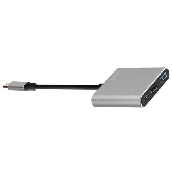Multi-adapteri USB-C:lle - 3 eri porttia Silver