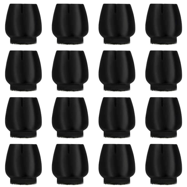 16x Gulvbeskyttere til stol - Silikone Black