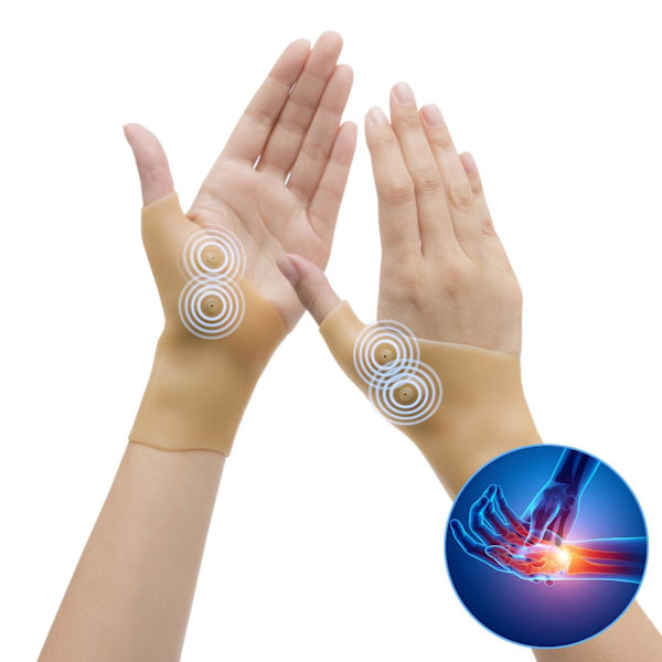 2x Magnetiska Handledsstöd Beige