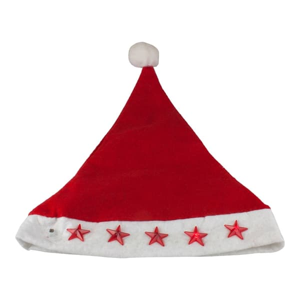 Julehue med Blinkende stjerner Red one size