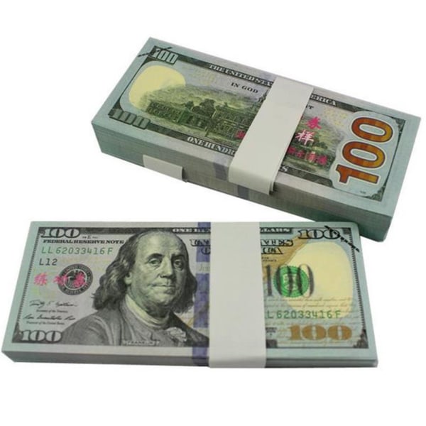 Leikkirahat - 100 Amerikan dollaria (100 seteliä) Grey