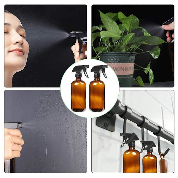 2x Lasinen Suihkepullo - 250 ml Brown