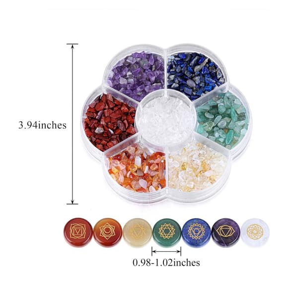 Sæt med helbredende sten - 6 stk Multicolor