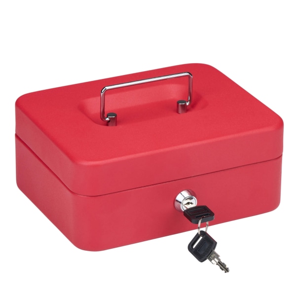 Kassalaatikko - Punainen metalli - 5 lokeroa Red