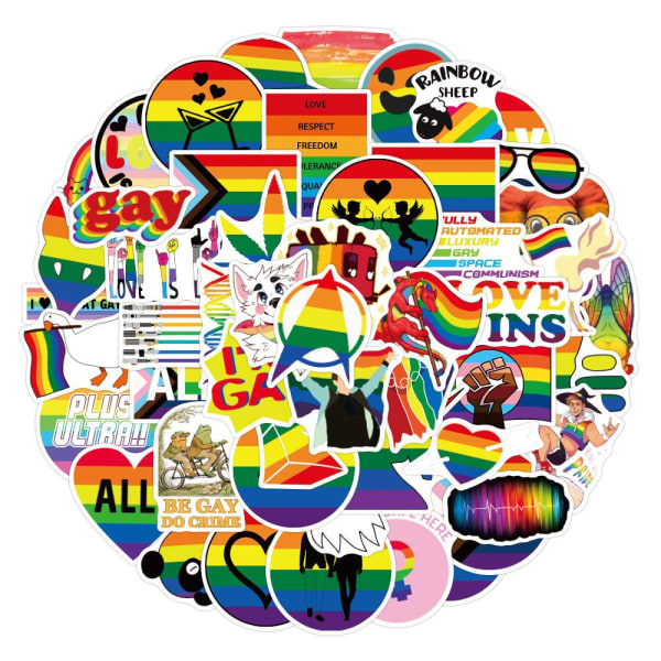 Pakke med Klistermærker - LGBTQ Multicolor