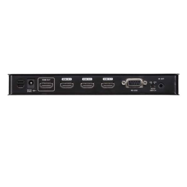 4-Port True 4K HDMI-omkopplare Svart