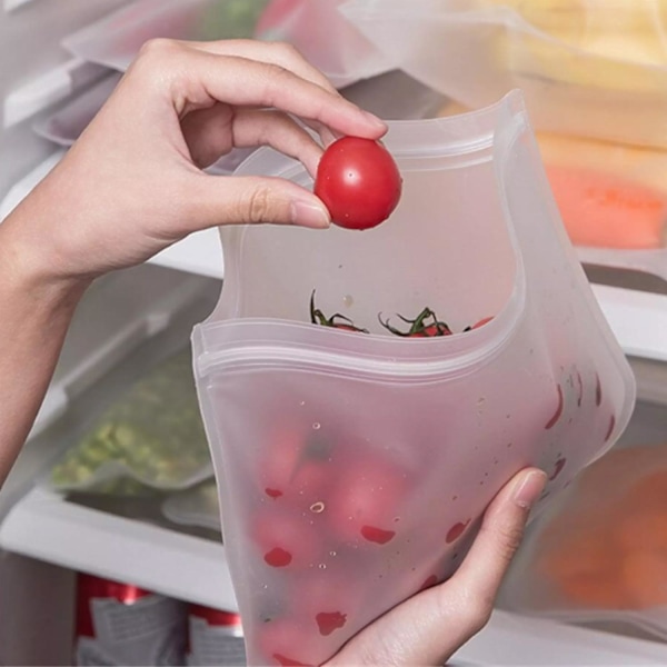 Förslutningsbar Plastficka för Matförvaring Transparent