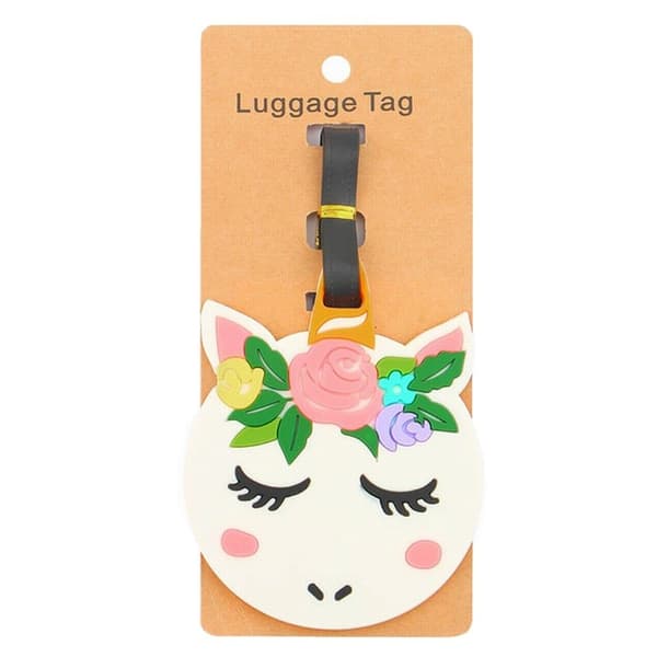 Bagagetag - Enhjørning # 4 White
