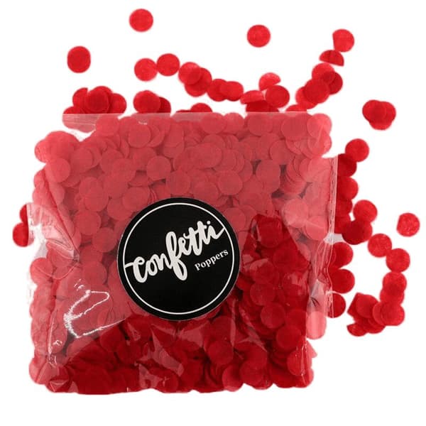Konfetti - 2,5 cm Röd Röd