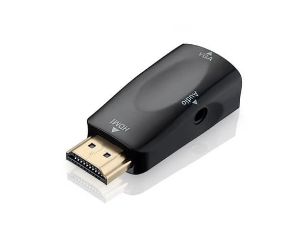 HDMI til VGA med Audio Input - Mini Black