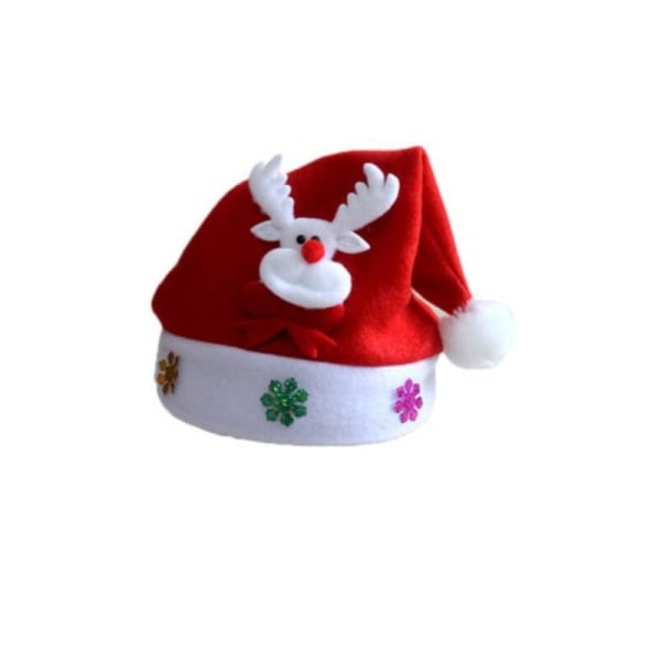 Julemandshue med et Blinkende Motiv - Rudolph den Røde Rensdyr Red one size