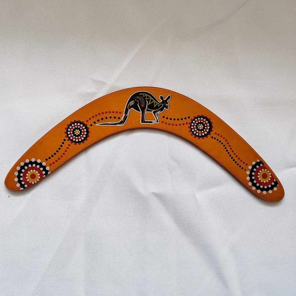 Boomerang med Australiensisk Design - Brun multifärg