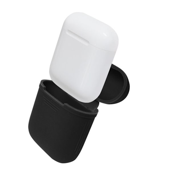 Airpods opbevaring af silikone - Sort Black