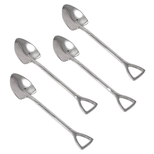 4x teskeer - spader Silver