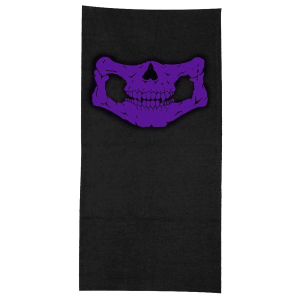 Lilla Skelet Maske / Halstørklæde / Tørklæde | Halloween - Skele Purple