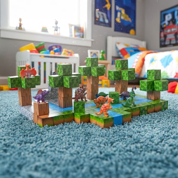 Magnetiske byggeklodser, 142 dele, dinosaurfigurer