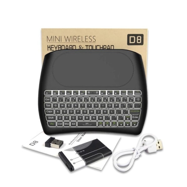 D8 Mini Trådlöst tangentbord med touchplatta S 8100 | Fyndiq