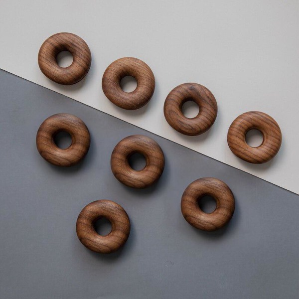 Påske klip - donut - sort valnød Brown