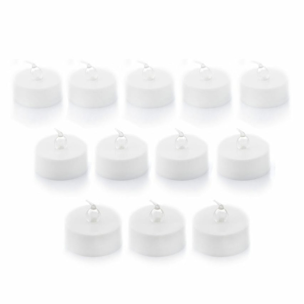 LED-lämpökynttilät, 12 kpl White