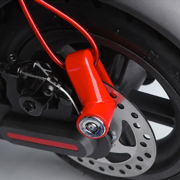 Bremseskivelås til Cykler og Motorcykler - Rød Red