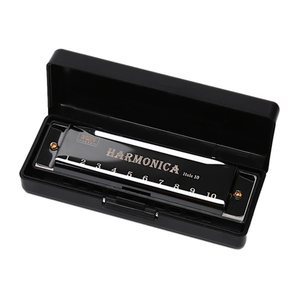 Harmonika - 10 huller - Toneart C Black