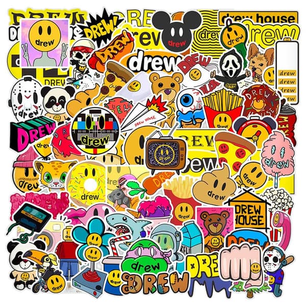 Pack med Klistermärken - Drew House multifärg