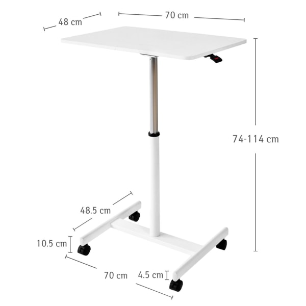 Tatkraft, Trend - Säädettävä Tietokonepöytä White
