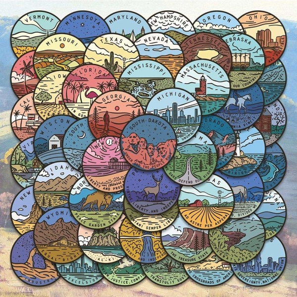 Tarrat - Yhdysvaltain osavaltiot - 50 kpl Multicolor