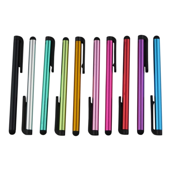 Stylus Touchpen i Metallisk Farve - 10-pack Multicolor