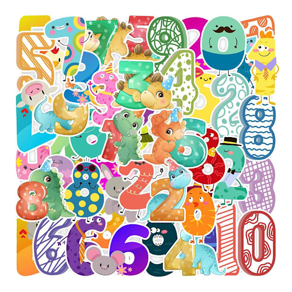 Tarrapakkaus - eläimet ja numerot Multicolor