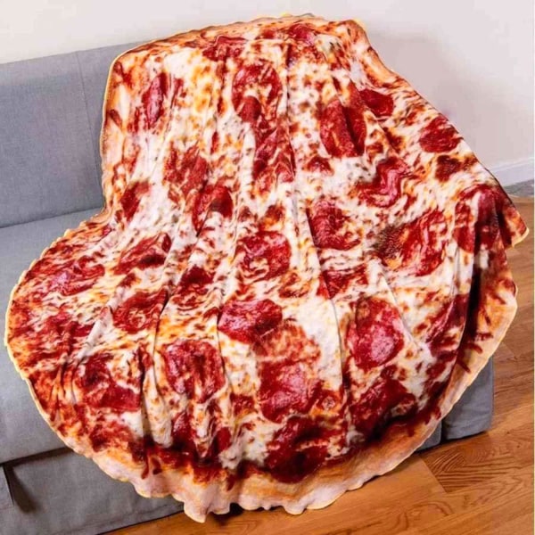Pyöreä peitto, Pizza - 150 cm Multicolor