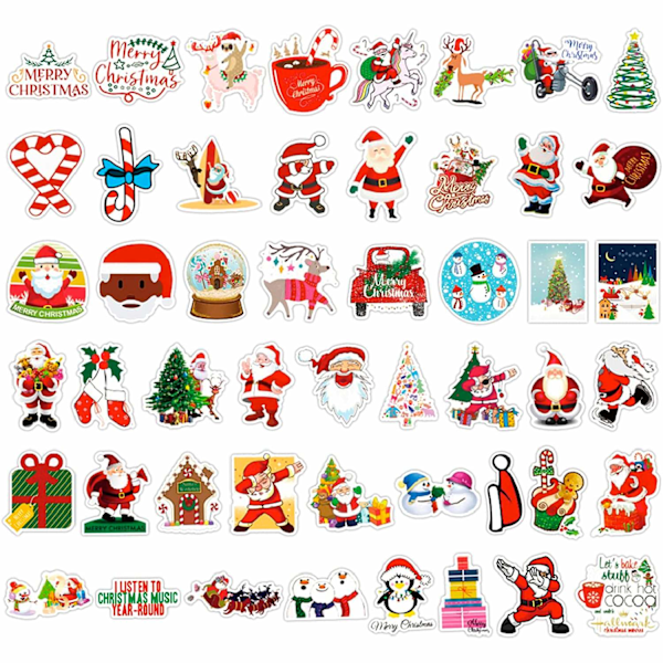 50x Tarrat ja Siirtokuvat - Joulu Multicolor