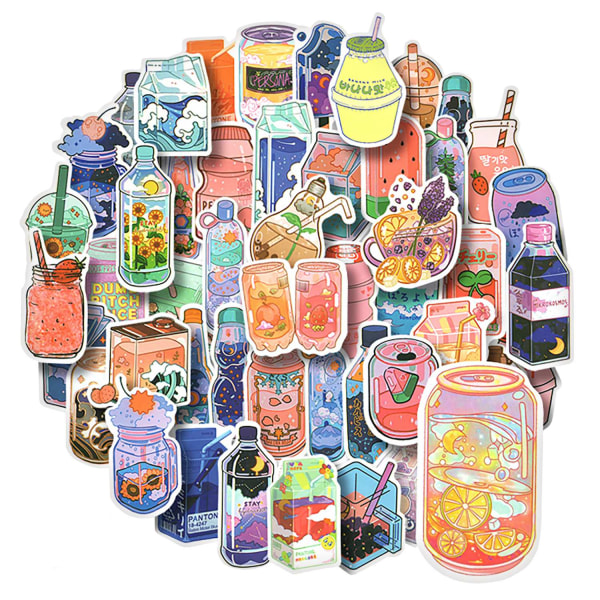 Pack med Klistermärken - Cute Drinks multifärg