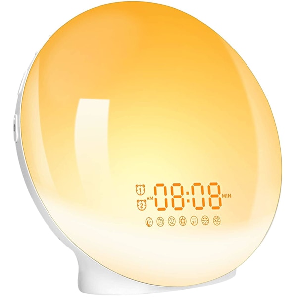 Wake-Up Light med Flere Alarmer White