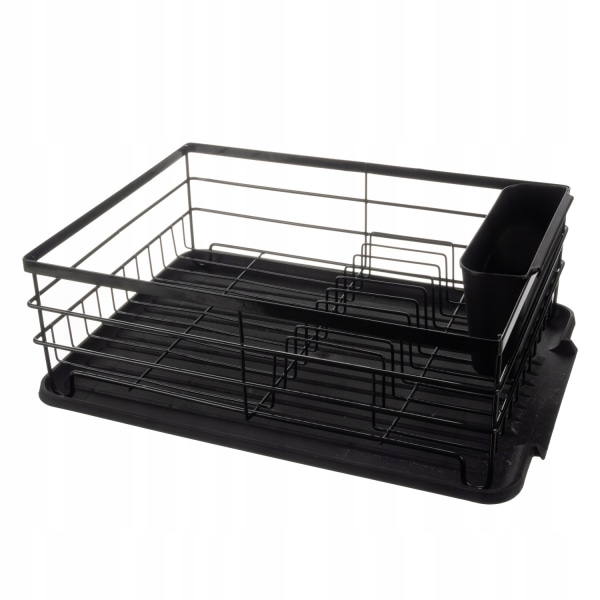 Opvaskestativ sort metal - 44 x 31 x 14,5 cm Black