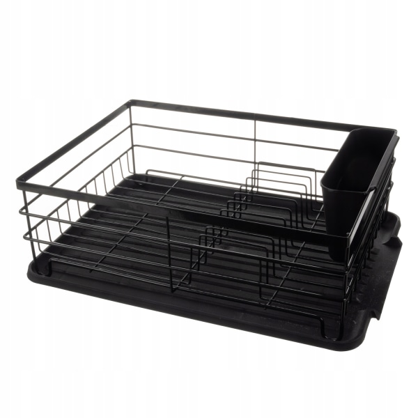 Opvaskestativ sort metal - 44 x 31 x 14,5 cm Black